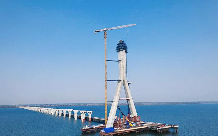 硬核实力 | pp电子塔机助建松花江特大桥备用航道桥
